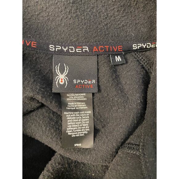 Spyder Women’s Black Athletic Jacket Size M Gym Casual Fall Winter Hiking - Picture 2 of 8